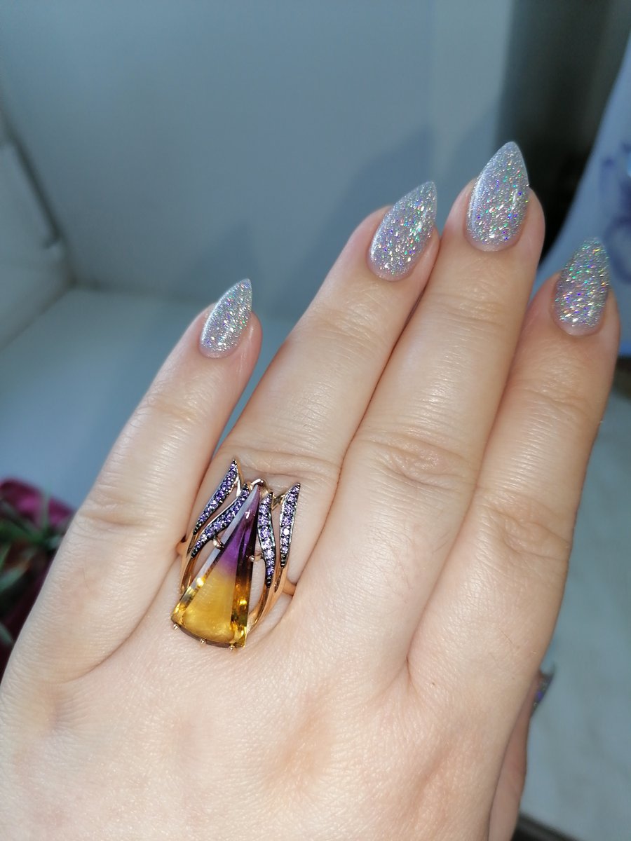 Золотое кольцо с фианитами SERGEY GRIBNYAKOV 714365*: розовое золото ...