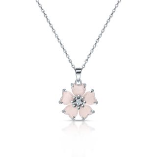 Серебряное шейное украшение с фианитами и кошачьими глазами ...