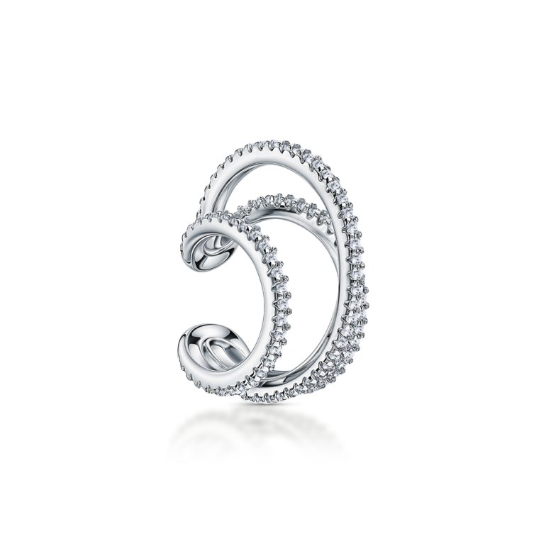 Серебряная серьга с фианитами